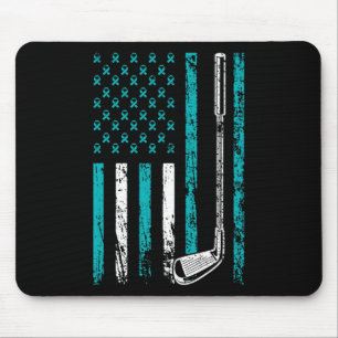 American Sports Flag Stress Awareness Month Golf C Mouse Mat