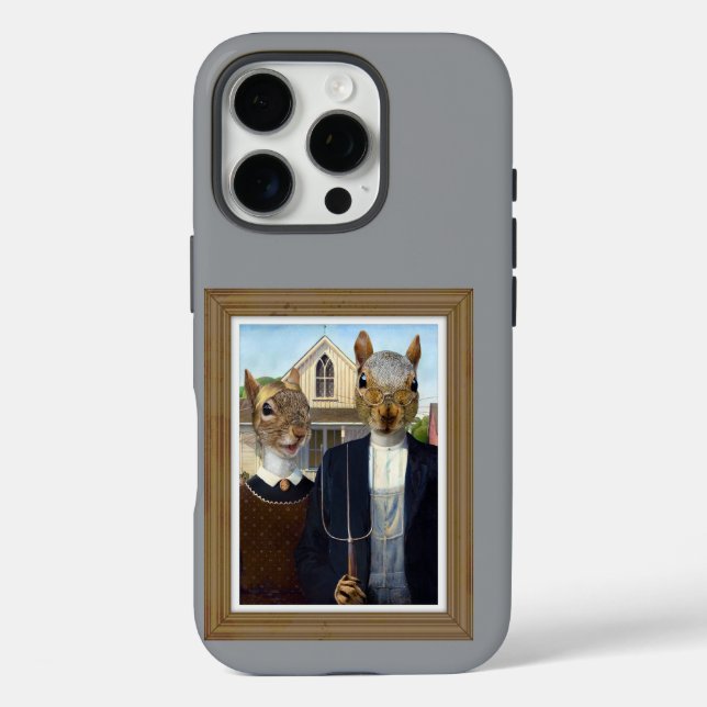 American Squirrel Gothic - funny Case-Mate iPhone Case (Back)