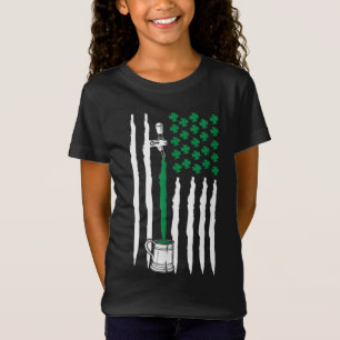 American St Patricks Day Shamrock And Beer T-Shirt