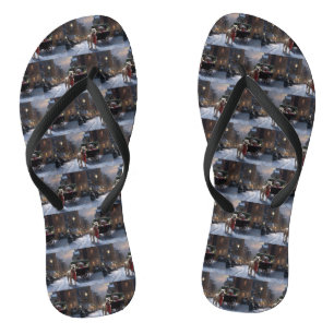 American Staffordshire Christmas Festive Season Flip Flops