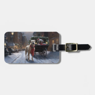 American Staffordshire Christmas Festive Season Luggage Tag