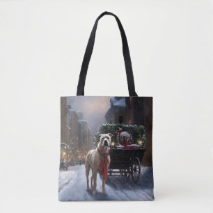 American Staffordshire Christmas Festive Season Tote Bag