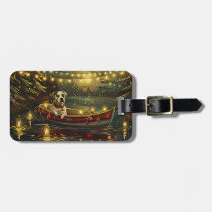 American Staffordshire Christmas Festive Voyage Luggage Tag