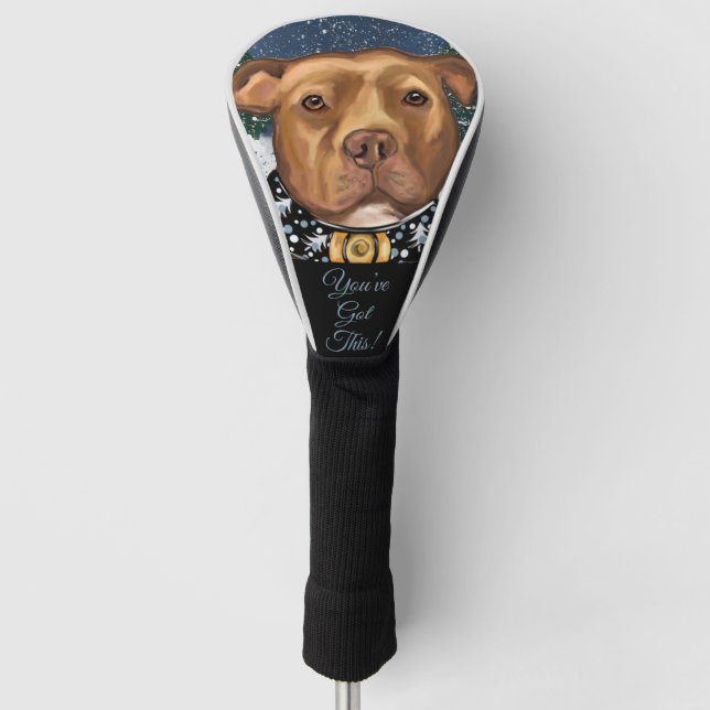 AMERICAN STAFFORDSHIRE  GOLF HEAD COVER (Front)