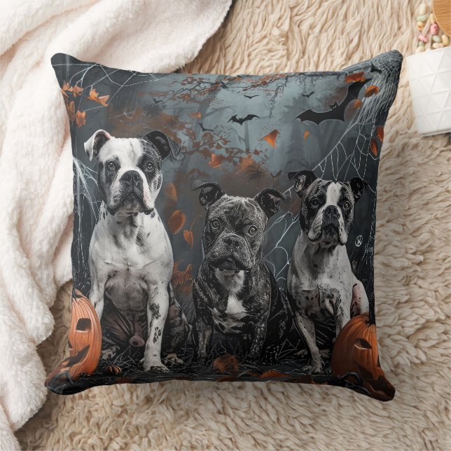 American Staffordshire Halloween Night Doggy  Cushion (Blanket)