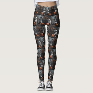 American Staffordshire Halloween Night Doggy  Leggings