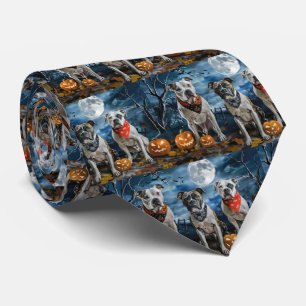 American Staffordshire Halloween Spooky  Tie