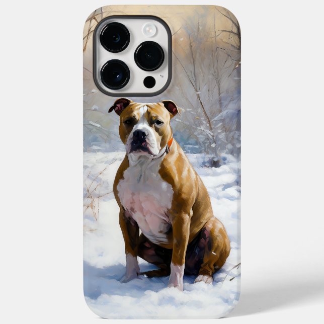 American Staffordshire Let It Snow Christmas  Case-Mate iPhone Case (Back)