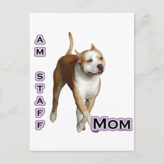 American Staffordshire Mum 4 Postcard