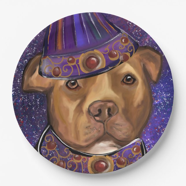 AMERICAN STAFFORDSHIRE   PAPER PLATE (Front)