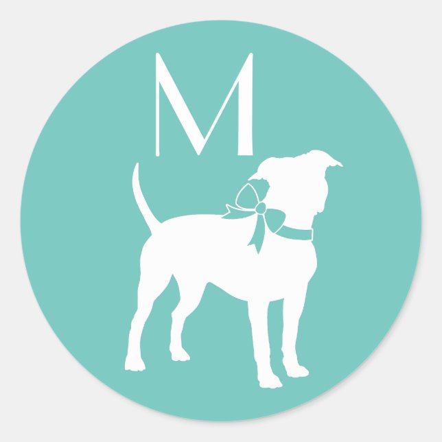 American Staffordshire Pit bull Dog Puppy Classic Round Sticker (Front)