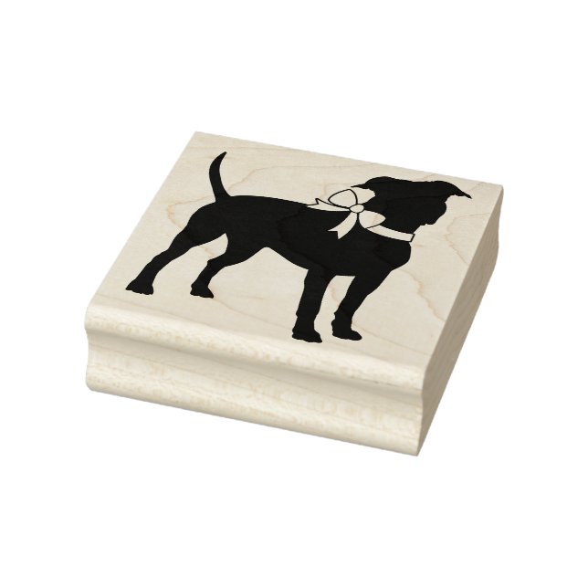 American Staffordshire Pit bull Dog Puppy Rubber Stamp (Stamp)