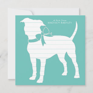 American Staffordshire Pit bull Dog Puppy Thank You Card