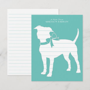 American Staffordshire Pit bull Dog Puppy Thank You Card