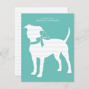 American Staffordshire Pit bull Dog Puppy Thank You Card