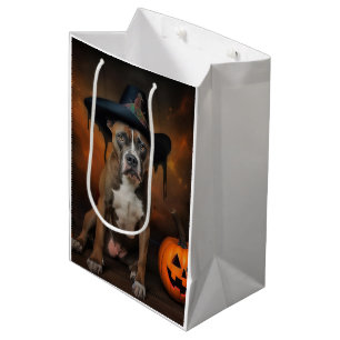 American Staffordshire Pumpkins Halloween Scary Medium Gift Bag