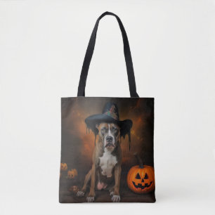 American Staffordshire Pumpkins Halloween Scary Tote Bag