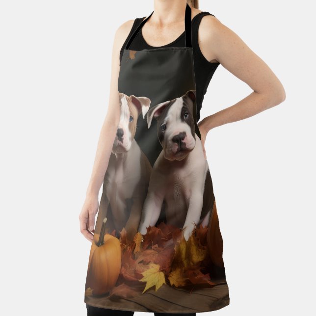 American Staffordshire Puppy Autumn Delight Apron (Insitu)