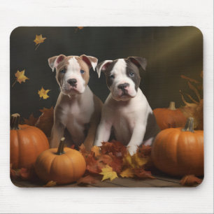 American Staffordshire Puppy Autumn Delight Mouse Mat