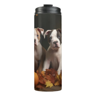 American Staffordshire Puppy Autumn Delight Thermal Tumbler