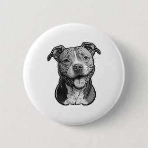 American Staffordshire Terrier 6 Cm Round Badge