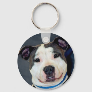 American Staffordshire Terrier-Am Staff Photo Key Ring