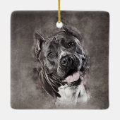 American Staffordshire Terrier - Amstaff Ceramic Ornament (Back)