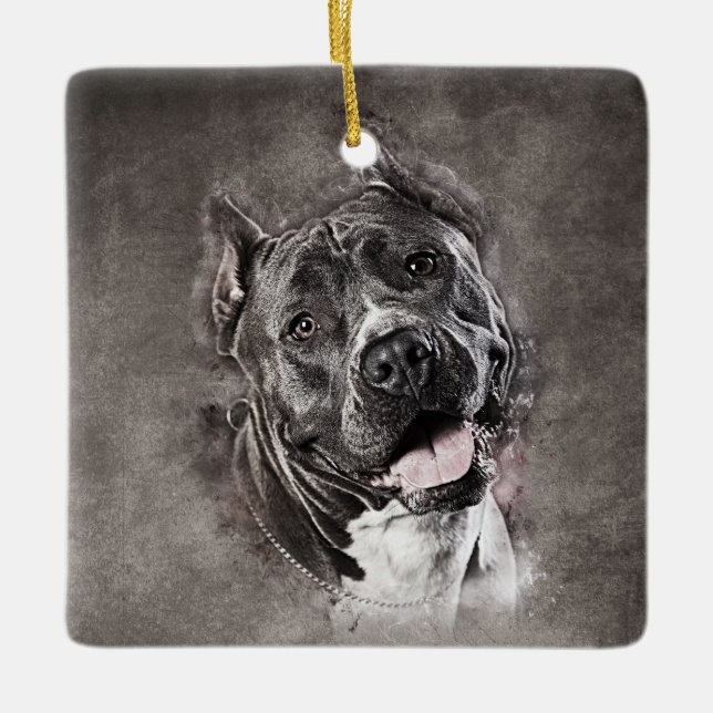American Staffordshire Terrier - Amstaff Ceramic Ornament (Front)