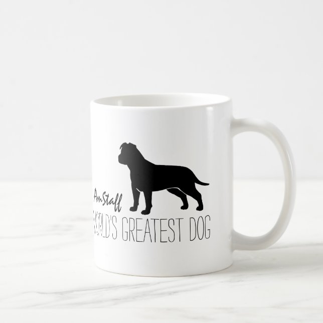American Staffordshire Terrier AmStaff Custom Coffee Mug (Right)