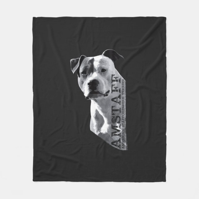 American Staffordshire Terrier - Amstaff Fleece Blanket (Front)
