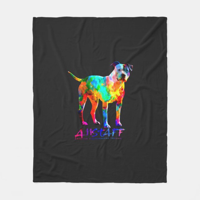 American Staffordshire Terrier - Amstaff Fleece Blanket (Front)