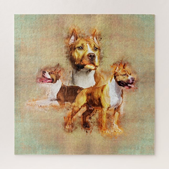 American Staffordshire Terrier - Amstaff Jigsaw Puzzle (Vertical)