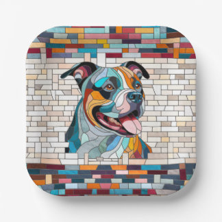 American Staffordshire Terrier - Amstaff Paper Plate