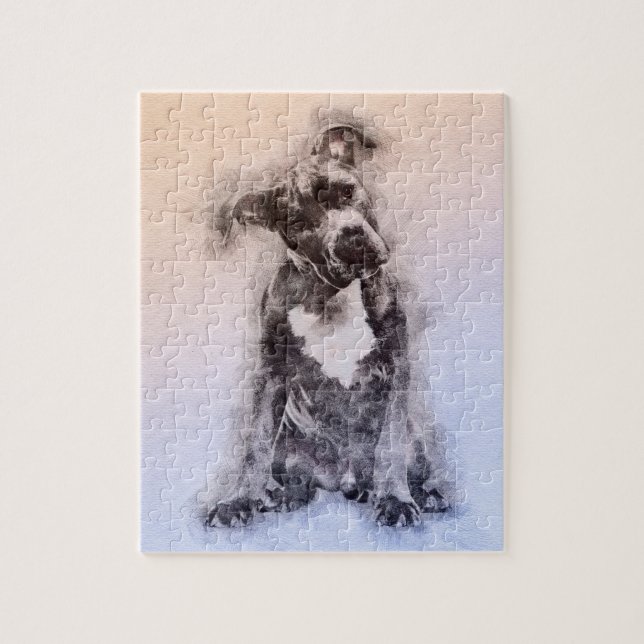 American Staffordshire Terrier - Amstaff Puppy Jigsaw Puzzle (Vertical)