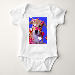 American Staffordshire Terrier Boxer Mix Puppy Dog Baby Bodysuit