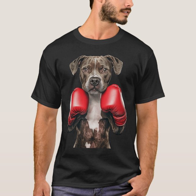 American Staffordshire Terrier Boxing  T-Shirt (Front)