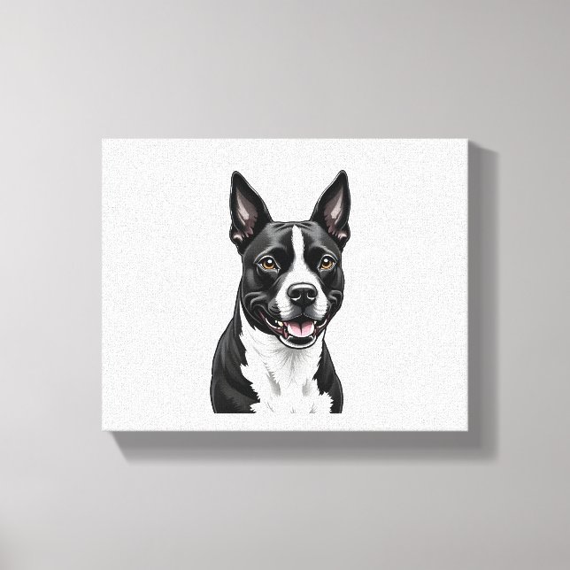 American Staffordshire Terrier Canvas Print (Front)