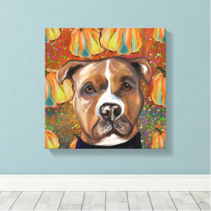 AMERICAN STAFFORDSHIRE TERRIER CANVAS PRINT