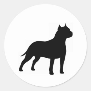 american staffordshire terrier classic round sticker
