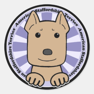 American Staffordshire Terrier Classic Round Sticker