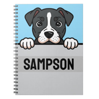 American Staffordshire Terrier Custom Amstaff Notebook