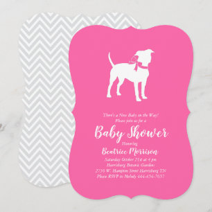 American Staffordshire Terrier Dog Baby Shower Invitation