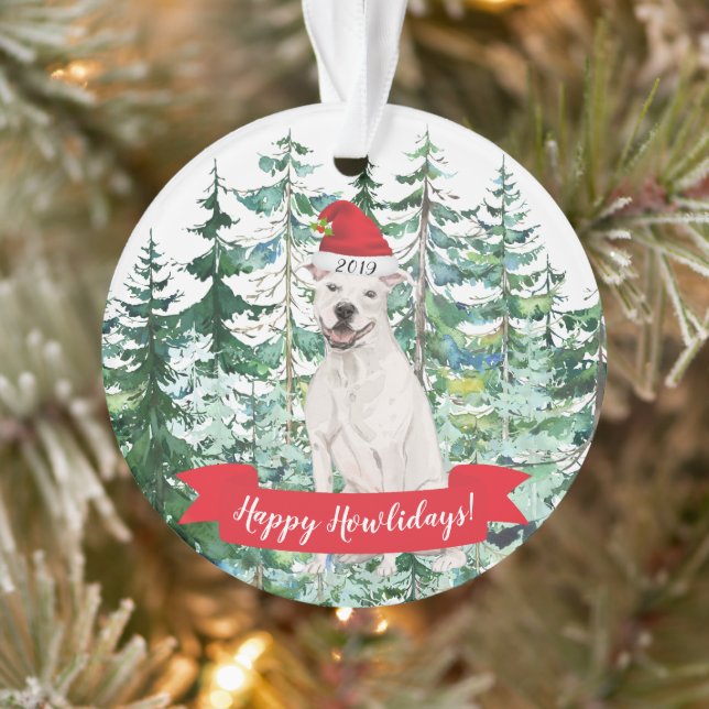 American Staffordshire terrier Dog Christmas Ornament (Tree)