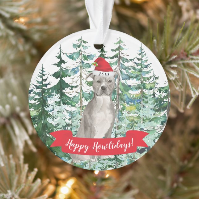American Staffordshire terrier Dog Christmas Ornament (Tree)