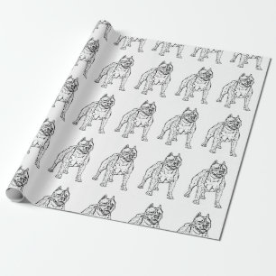 American Staffordshire Terrier dog wrapping paper