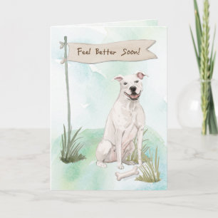 American Staffordshire Terrier Feel Better Surgery Card