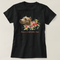 American Staffordshire Terrier Floral Illustration
