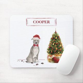 American Staffordshire Terrier Funny Christmas Dog Mouse Mat