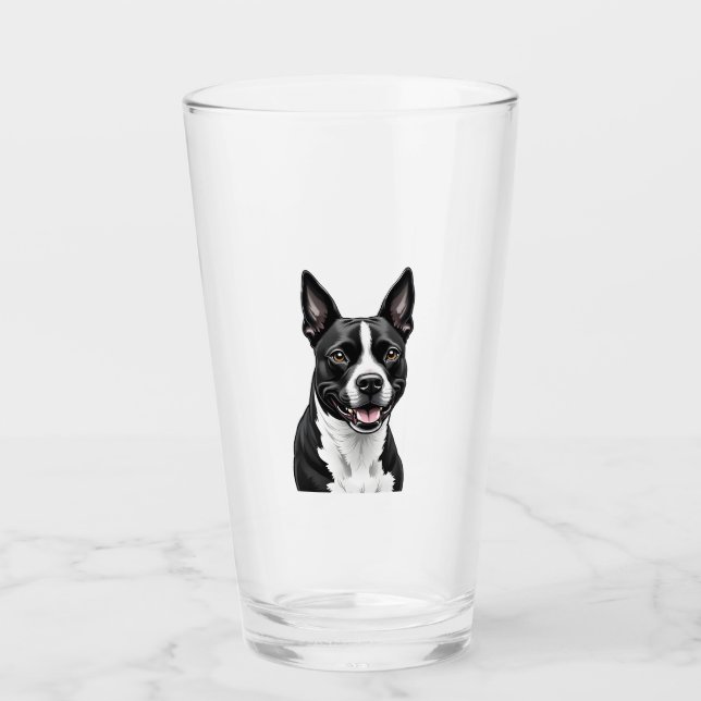 American Staffordshire Terrier Glass (Front)