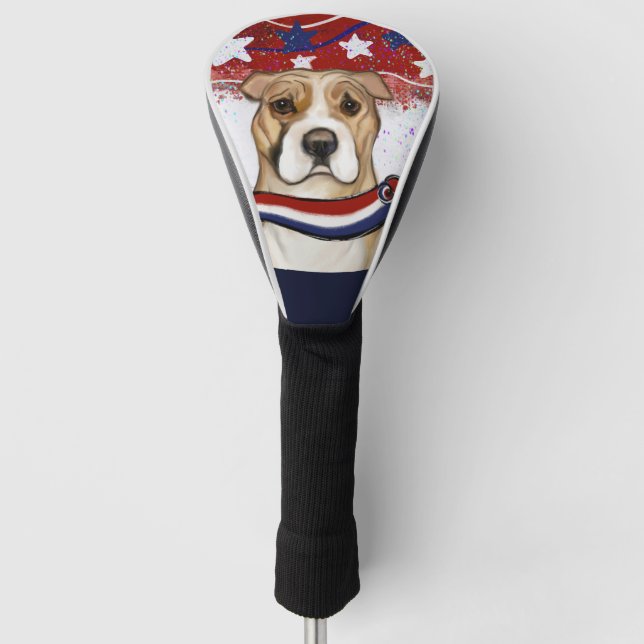 AMERICAN STAFFORDSHIRE TERRIER      GOLF HEAD COVER (Front)